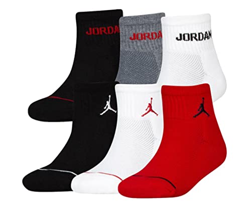 Jordan Boys 6-Pk. Crew Socks (5Y-7Y), RedBlack