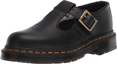 Dr. Martens, Women's Polley Slip Resistant Service Shoes, Black Industrial Full Grain, 8 M US