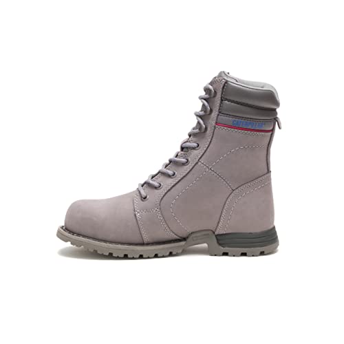 Cat Footwear Women's Echo Waterproof Steel Toe Work Boot, Frost Grey, 5