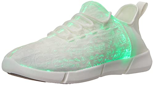 Shinmax Fiber Optic LED Shoes, Light Up Shoes for Women Men USB Charging Flashing Luminous Trainers for Festivals, Christmas Party