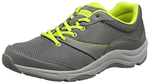 Vionic Women's Action Kona Lace-up Walking Fitness Shoes - Ladies Sneakers with Concealed Orthotic Arch Support Grey 9 W US