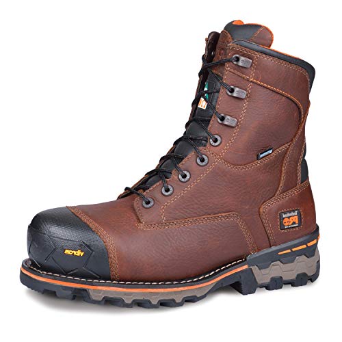 Timberland PRO Men's Boondock 8' Composite Toe Puncture Resistant Waterproof CT FP WP INS CSA 200g, Brown, 10 Wide