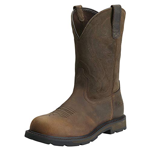 Western Boot,11-1/2,D,Brown,Steel,PR