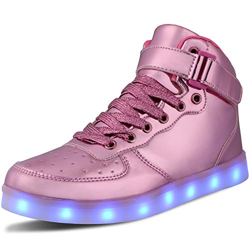WONZOM LED Light Up Shoes USB Flashing Sneakers for Toddler/Kids Boots