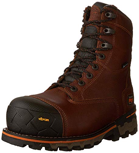 Timberland PRO Men's Boondock 8' Composite Toe Puncture Resistant Waterproof CT FP WP INS CSA 200g, Brown, 10 Wide