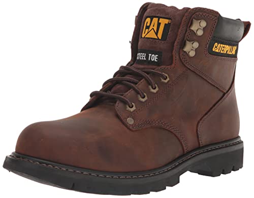 Cat Footwear Men's Second Shift Steel Toe Work Boot, Dark Brown, 7