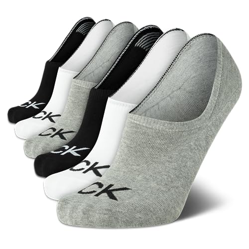 Calvin Klein Men's Socks - No Show Sneaker Liner Socks (6 Pack), Size 7-12, Asst. 96
